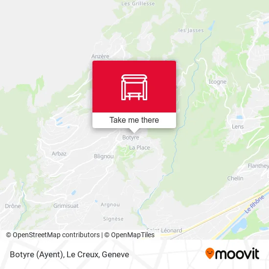 Botyre (Ayent), Le Creux plan