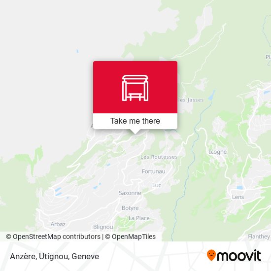 Anzère, Utignou map