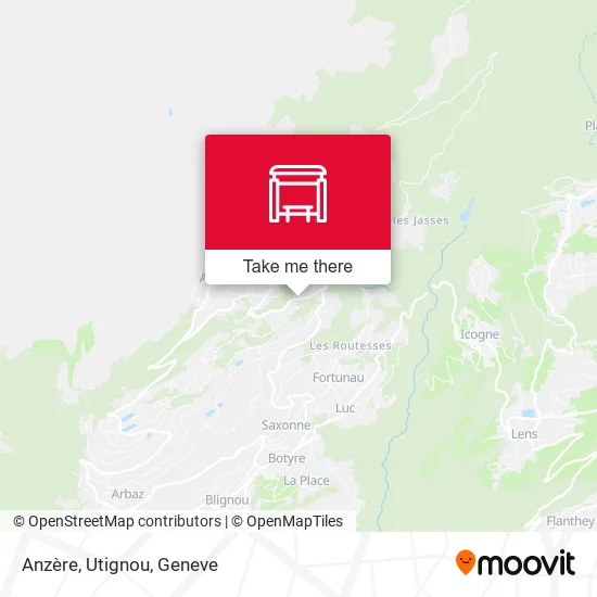 Anzère, Utignou map