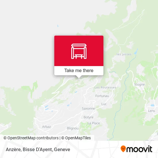 Anzère, Bisse D'Ayent map