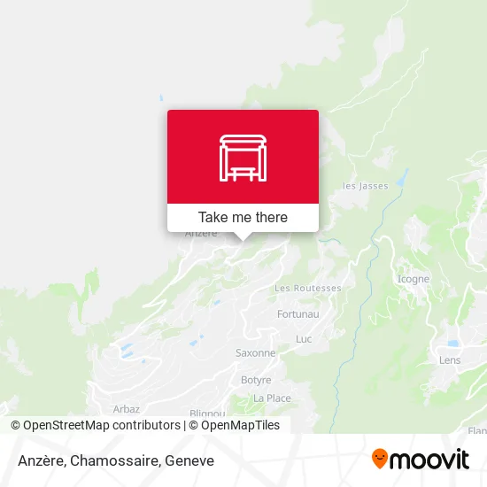 Anzère, Chamossaire map