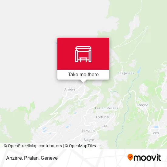 Anzère, Pralan map