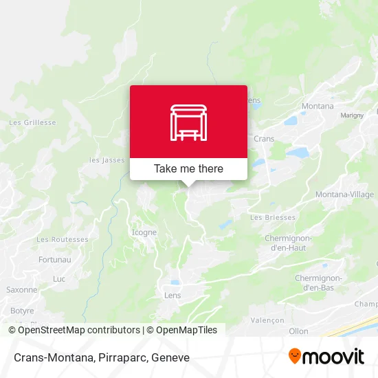 Crans-Montana, Pirraparc map