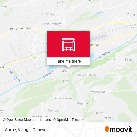 Aproz, Village map