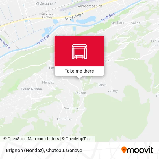 Brignon (Nendaz), Château map