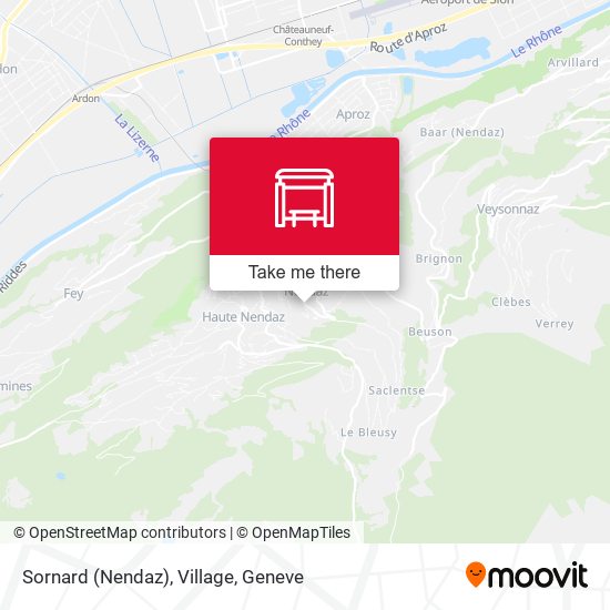 Sornard (Nendaz), Village map