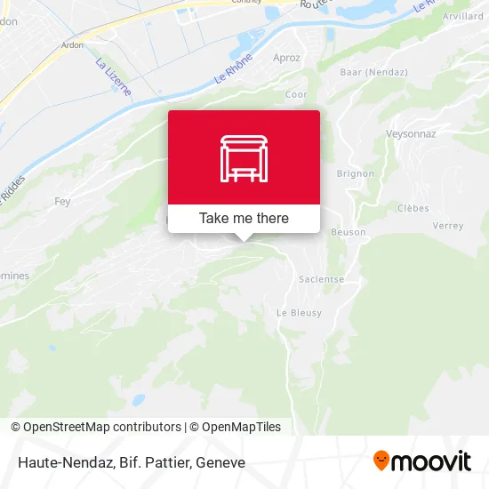 Haute-Nendaz, Bif. Pattier map