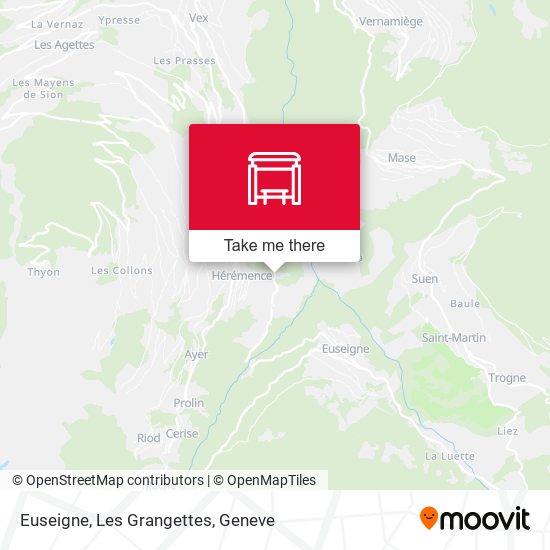 Euseigne, Les Grangettes map