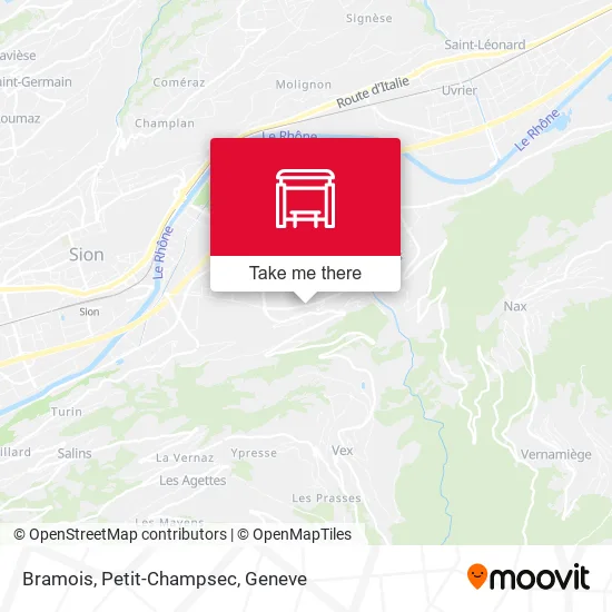 Bramois, Petit-Champsec map