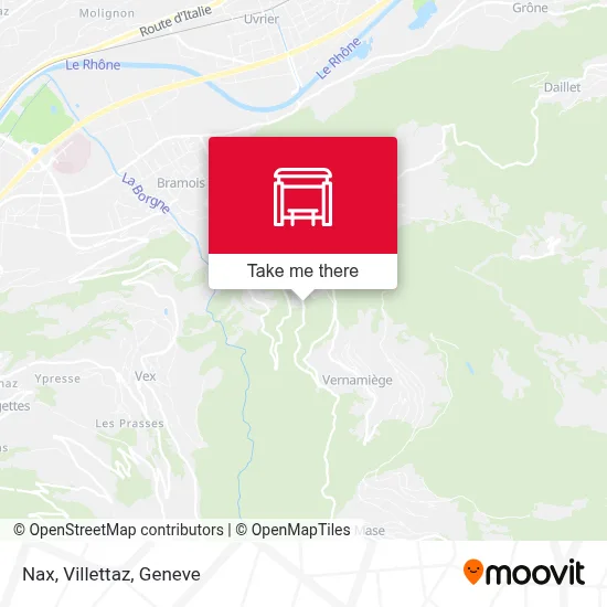 Nax, Villettaz map