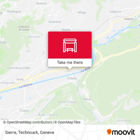 Sierre, Technoark map