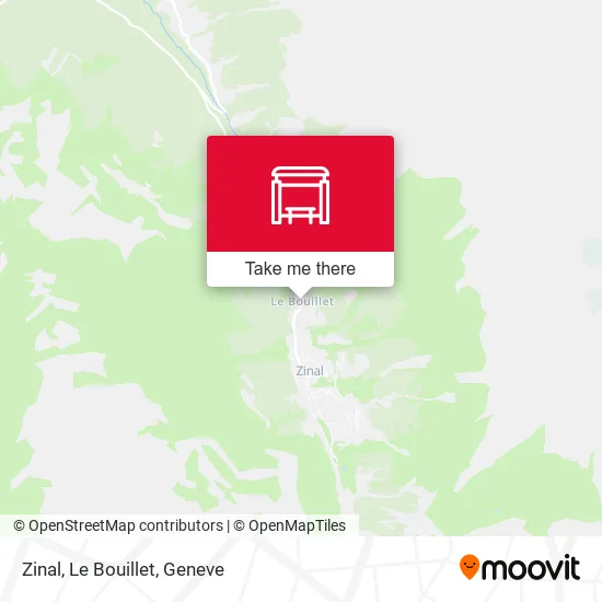 Zinal, Le Bouillet map