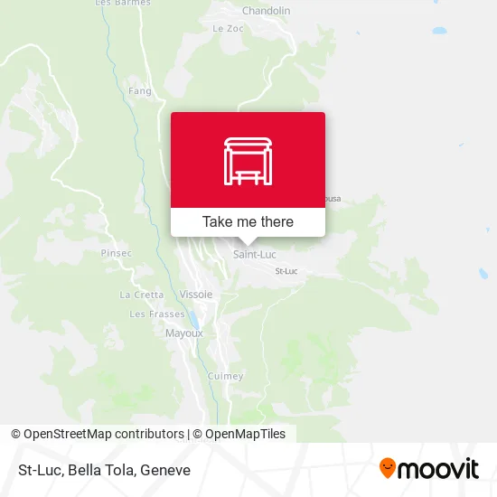 St-Luc, Bella Tola map