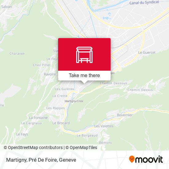 Martigny, Pré De Foire map