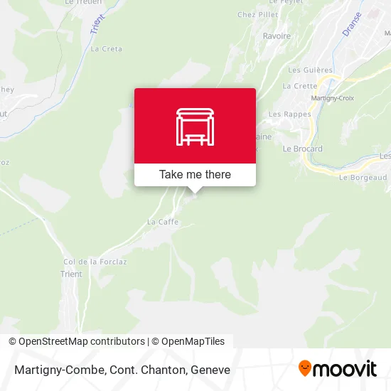 Martigny-Combe, Cont. Chanton map