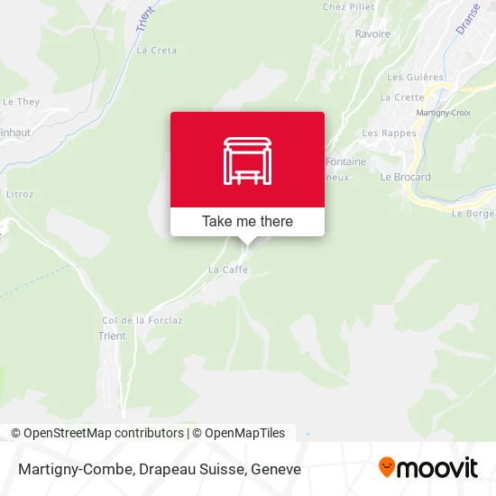 Martigny-Combe, Drapeau Suisse map