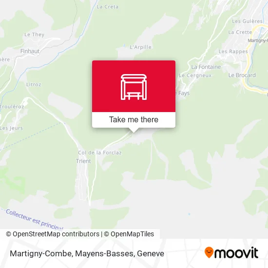 Martigny-Combe, Mayens-Basses map