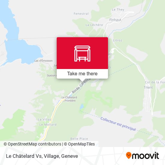 Le Châtelard Vs, Village map