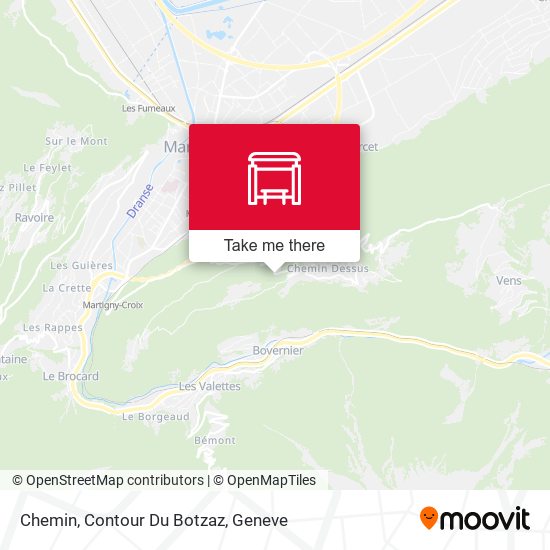 Chemin, Contour Du Botzaz map