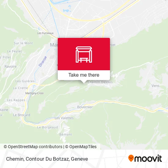 Chemin, Contour Du Botzaz map