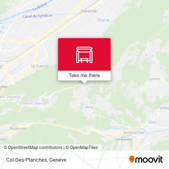 Col-Des-Planches map