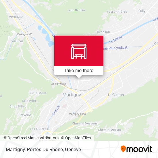 Martigny, Portes Du Rhône map