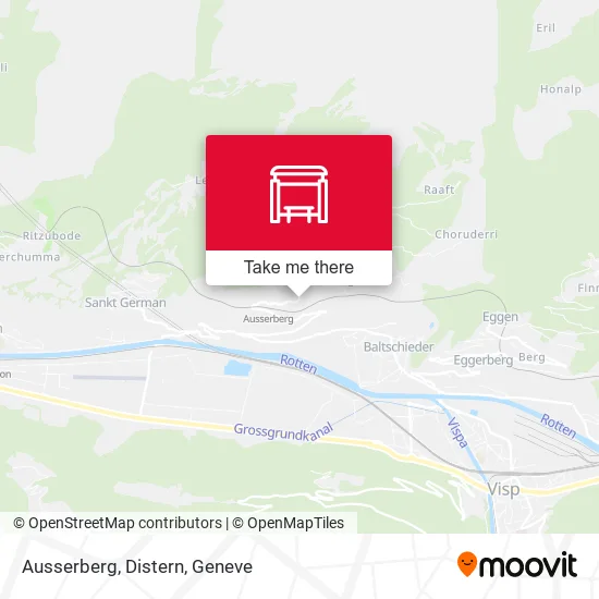 Ausserberg, Distern map