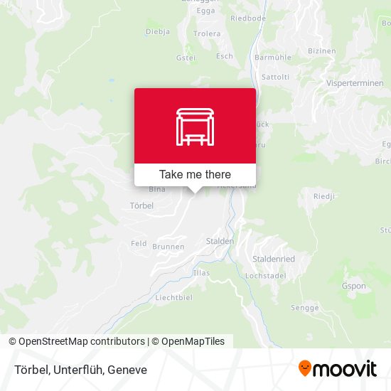 Törbel, Unterflüh map