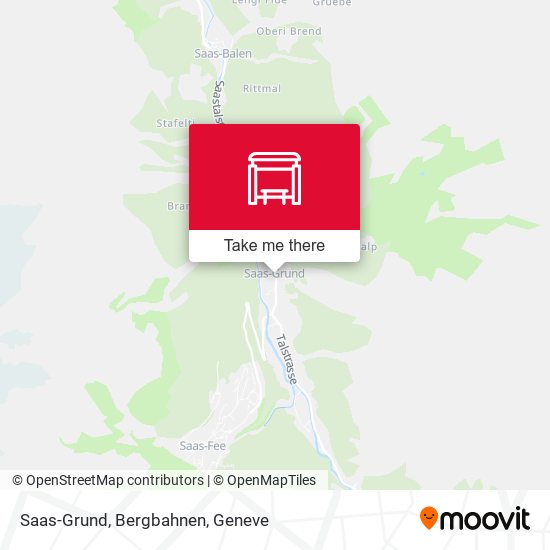 Saas-Grund, Bergbahnen map