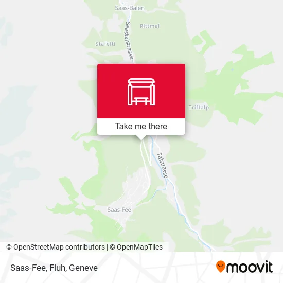 Saas-Fee, Fluh map