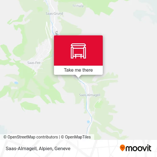 Saas-Almagell, Alpien map