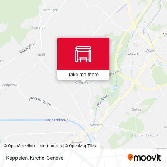 Kappelen, Kirche map