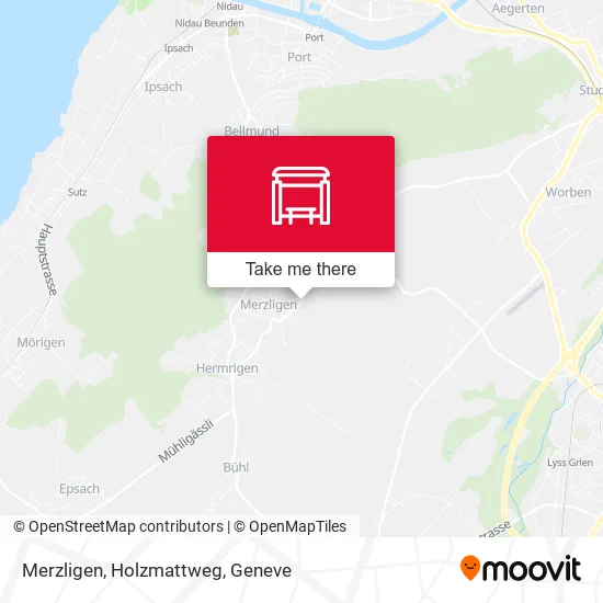 Merzligen, Holzmattweg map