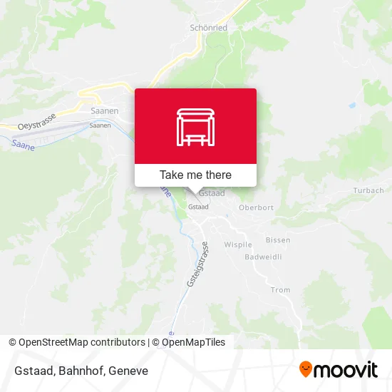Gstaad, Bahnhof map