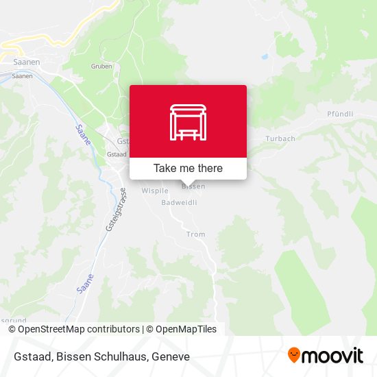 Gstaad, Bissen Schulhaus map
