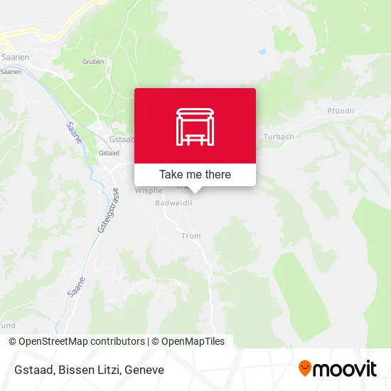 Gstaad, Bissen Litzi map