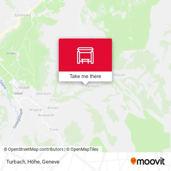 Turbach, Höhe map
