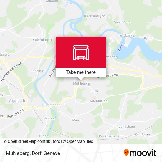 Mühleberg, Dorf map