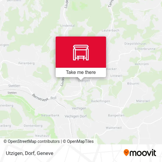 Utzigen, Dorf map