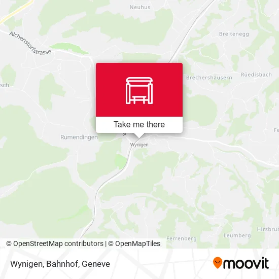 Wynigen, Bahnhof map