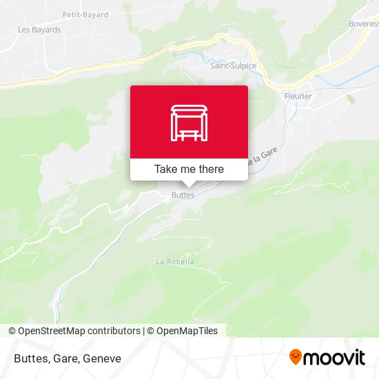 Buttes, Gare map