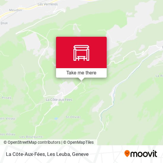 La Côte-Aux-Fées, Les Leuba map