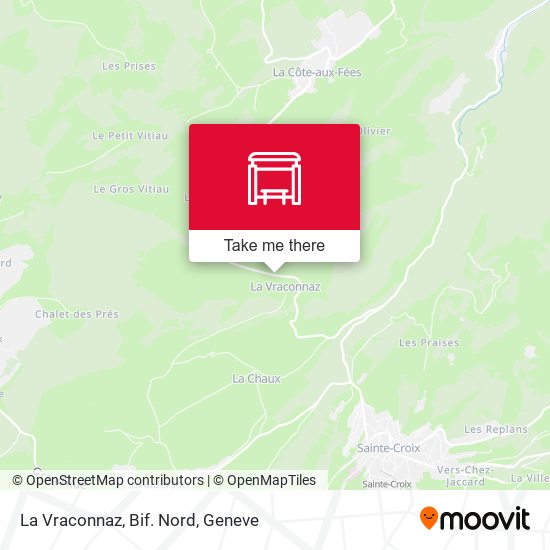 La Vraconnaz, Bif. Nord map