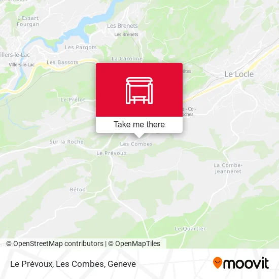 Le Prévoux, Les Combes map