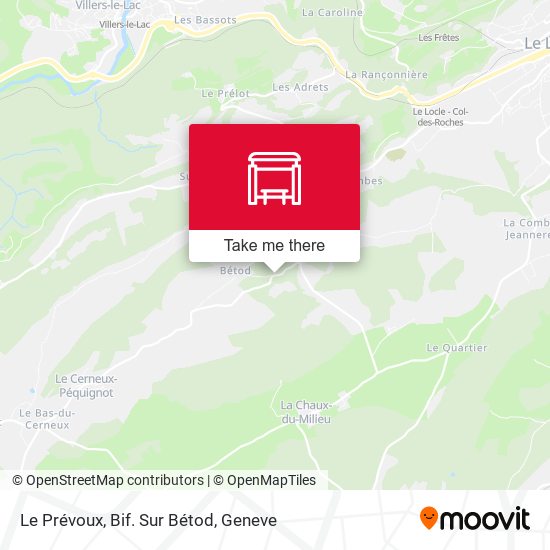 Le Prévoux, Bif. Sur Bétod map
