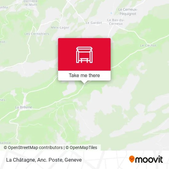La Châtagne, Anc. Poste map