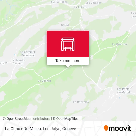 La Chaux-Du-Milieu, Les Jolys map