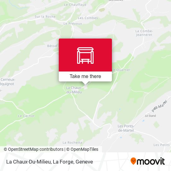 La Chaux-Du-Milieu, La Forge map