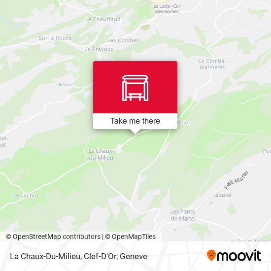 La Chaux-Du-Milieu, Clef-D'Or map