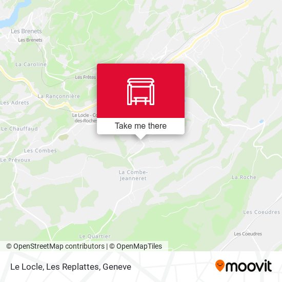 Le Locle, Les Replattes map